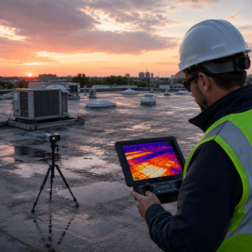 I.R./Infrared Roof Moisture and Leak Scans