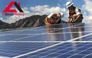 solar panels being installed on a residential roof in Colorado
